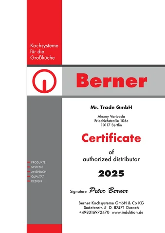 Berner certificate