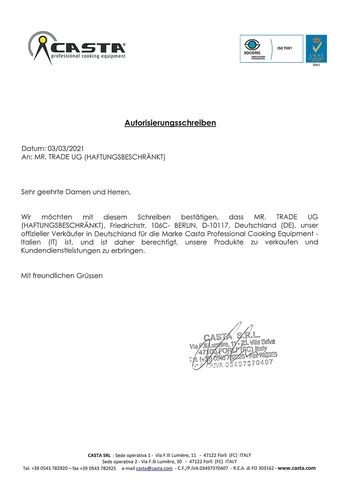 Casta certificate