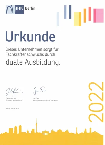 IHK Berlin certificate